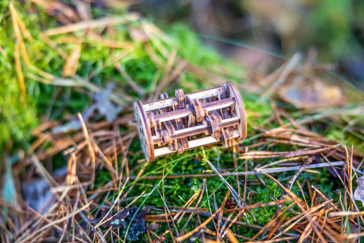 Puidust Ähmitorn, fidget spinner, sambla peal, metsas - käsitöö, ATH ADHD ärevuse ja stressi leevendamiseks